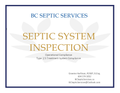 Wastewater system inspection services for operational or Type 2/3 compliance