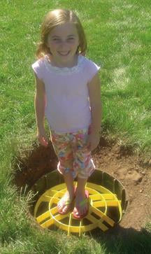 Standing on a septic safety screen