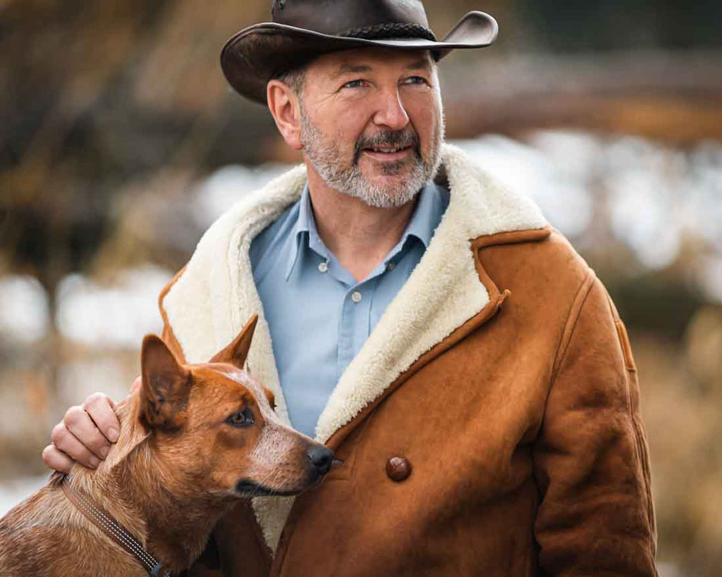 Graeme and red healer Jessie